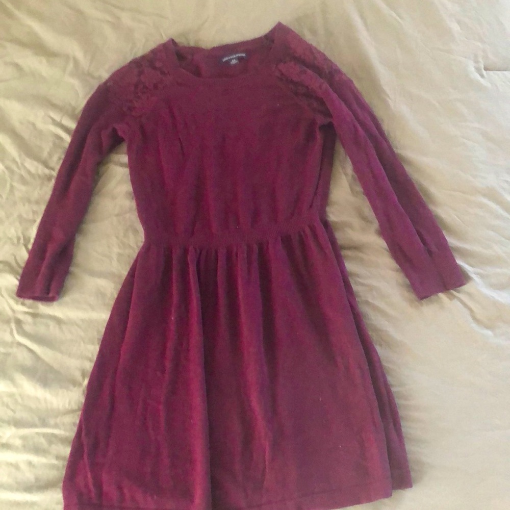 Purple 3/4 sleeve knit dress size S